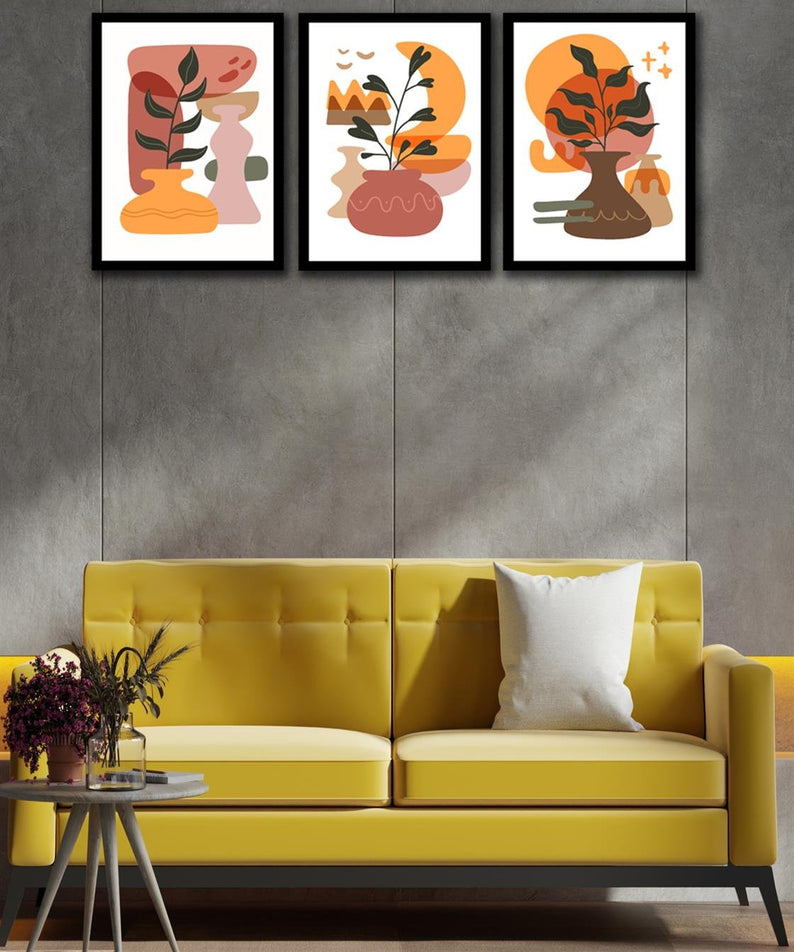 3 Parça Bohem Tarzda Tablo Seti