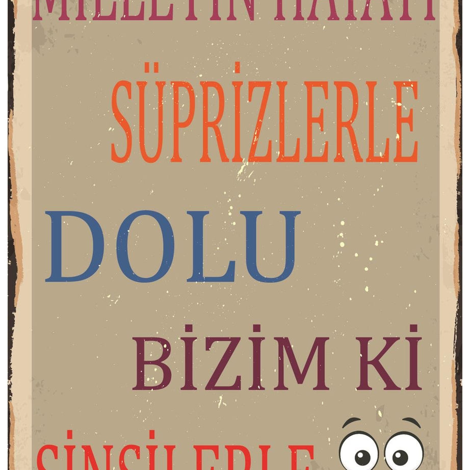 Milletin Hayatı Süprizlerle Dolu Ahşap Poster
