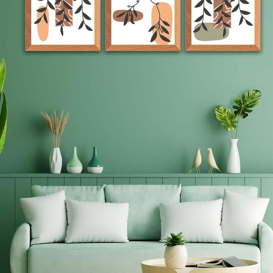 3 Parça Modern Tarzda Bohem Kadın Tasarım Uv Baskı Mdf Tablo Seti
