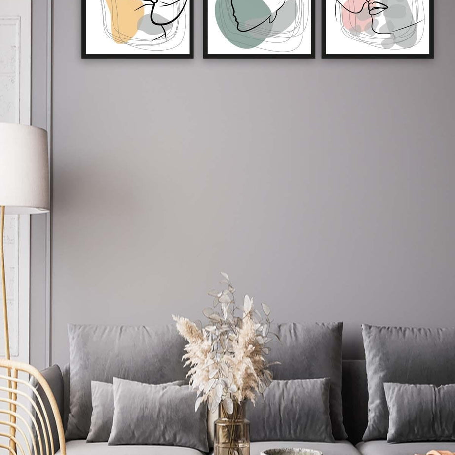 3 Parça Çizgisel Pantone Tablo Seti