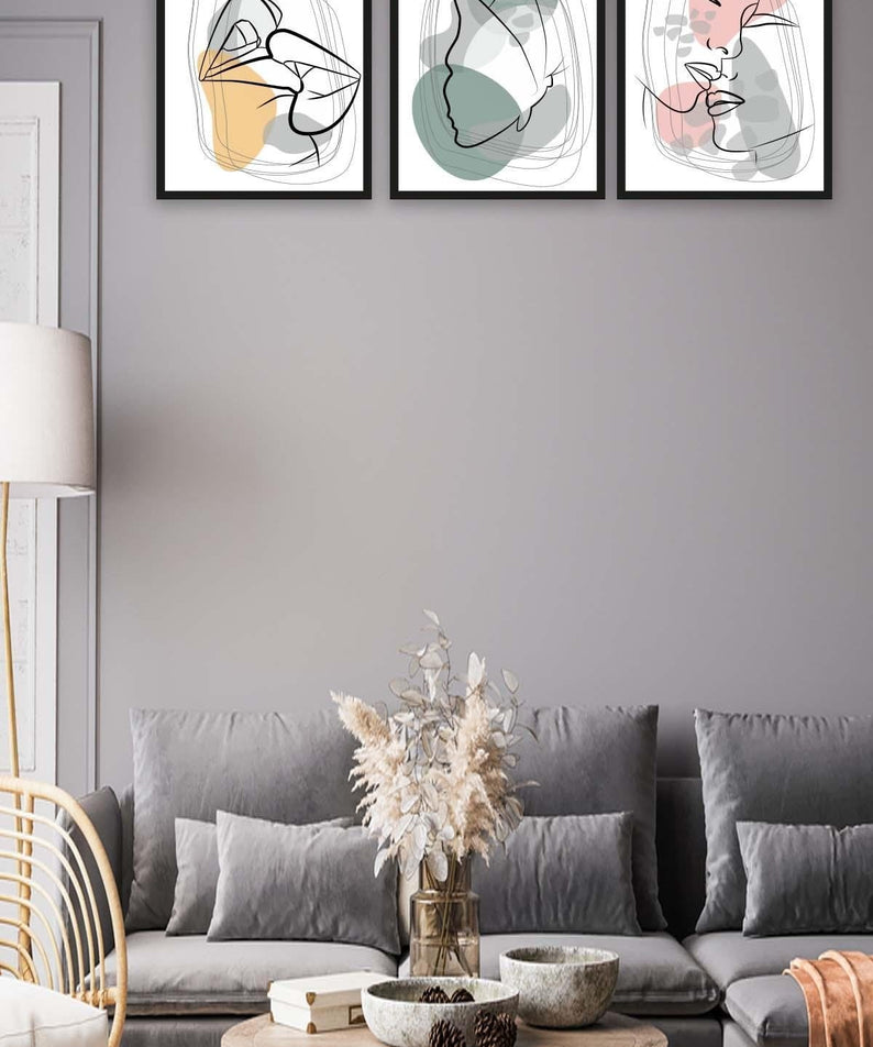 3 Parça Çizgisel Pantone Tablo Seti