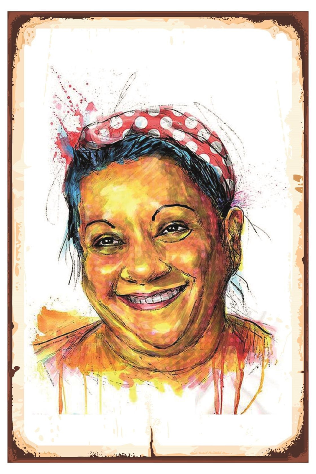 Adile Naşit Suluboya Tarzında Ahşap Poster