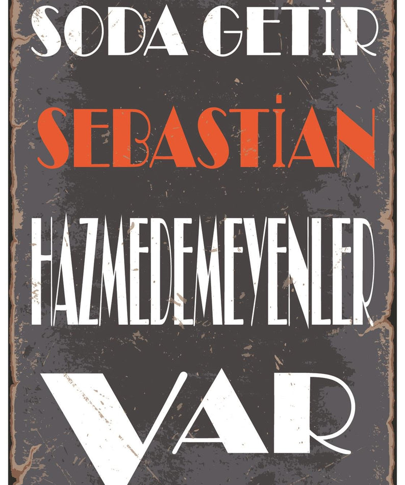 Soda Getir Sebastian Ahşap Poster