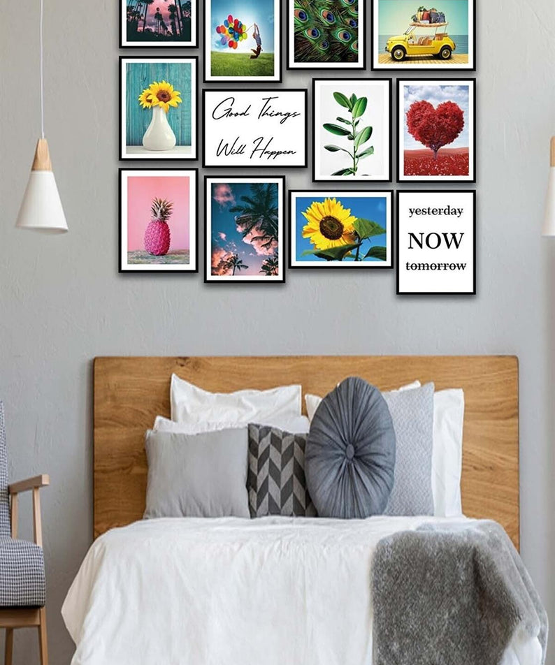 12 Parça Modern Tarzda Sanatsal Mdf Tablo Seti