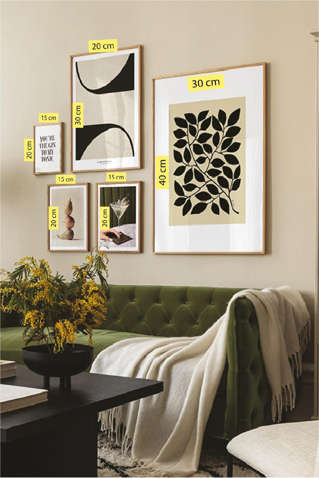 5 Parça You The Gın To My Toxıc Tarzında (AHŞAP ÇERÇEVE GÖRÜNÜMLÜ) Tablo Seti