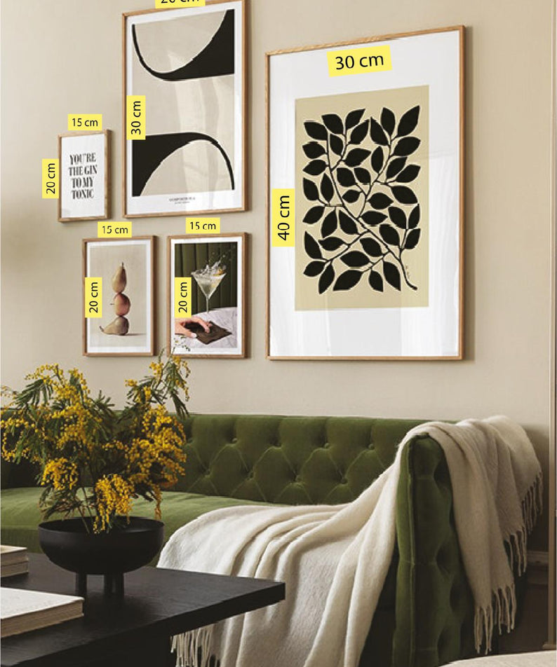 5 Parça You The Gın To My Toxıc Tarzında (AHŞAP ÇERÇEVE GÖRÜNÜMLÜ) Tablo Seti