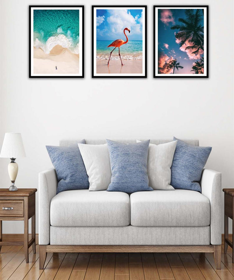 Modern Tarzda Siyah Çerçeve Görünümlü Tablo Seti