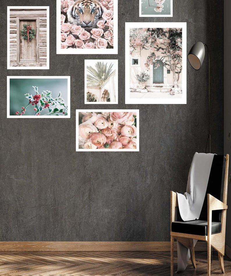 Kaplan Ve Gül Temalı Tablo Seti