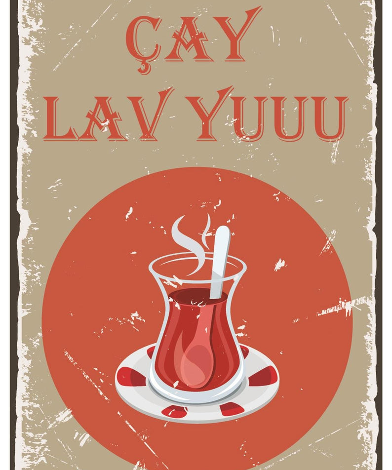 Çay Law Yuuu Ahşap Poster