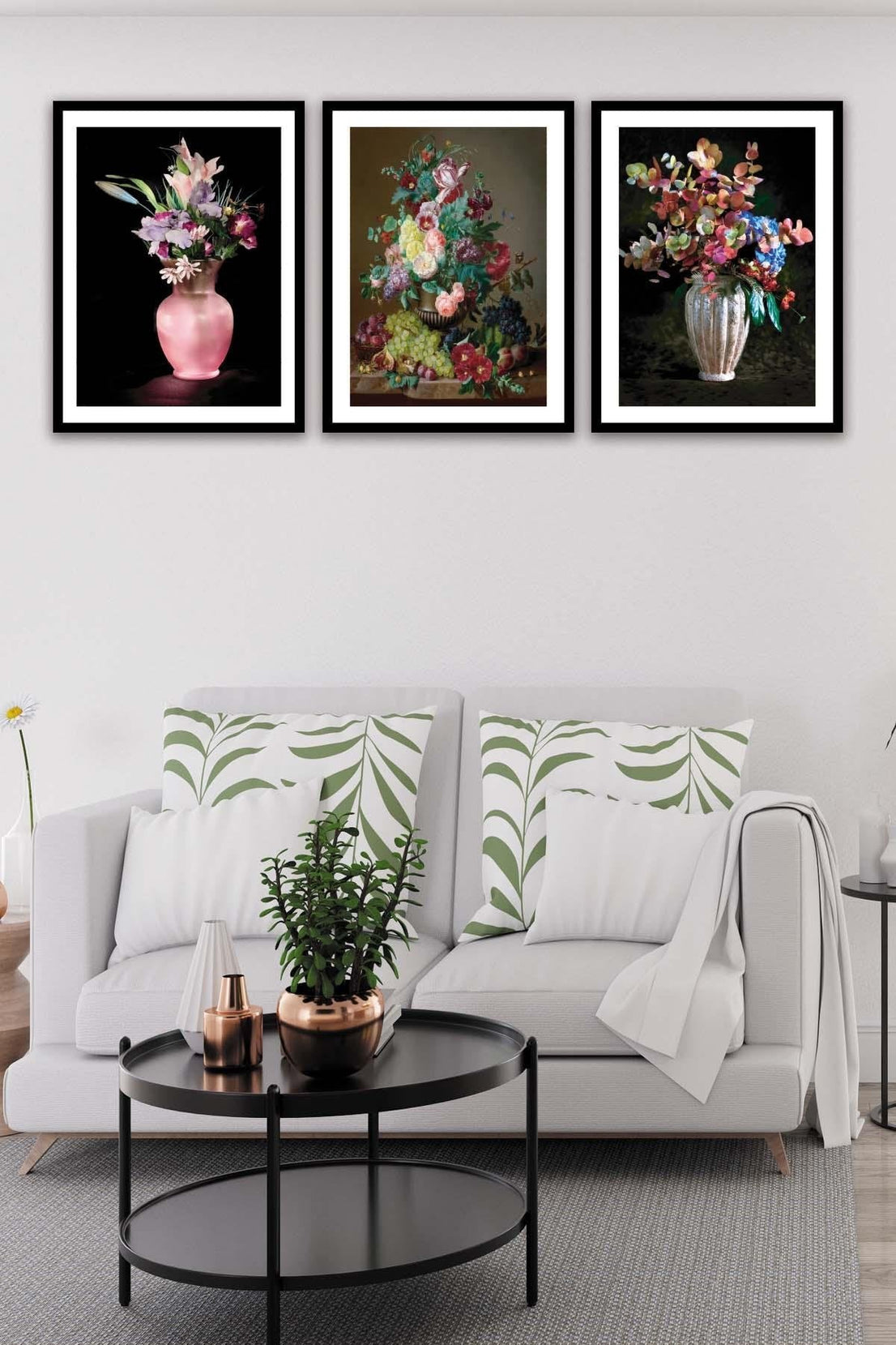 Gül Ve Üzüm Temalı Tablo Seti