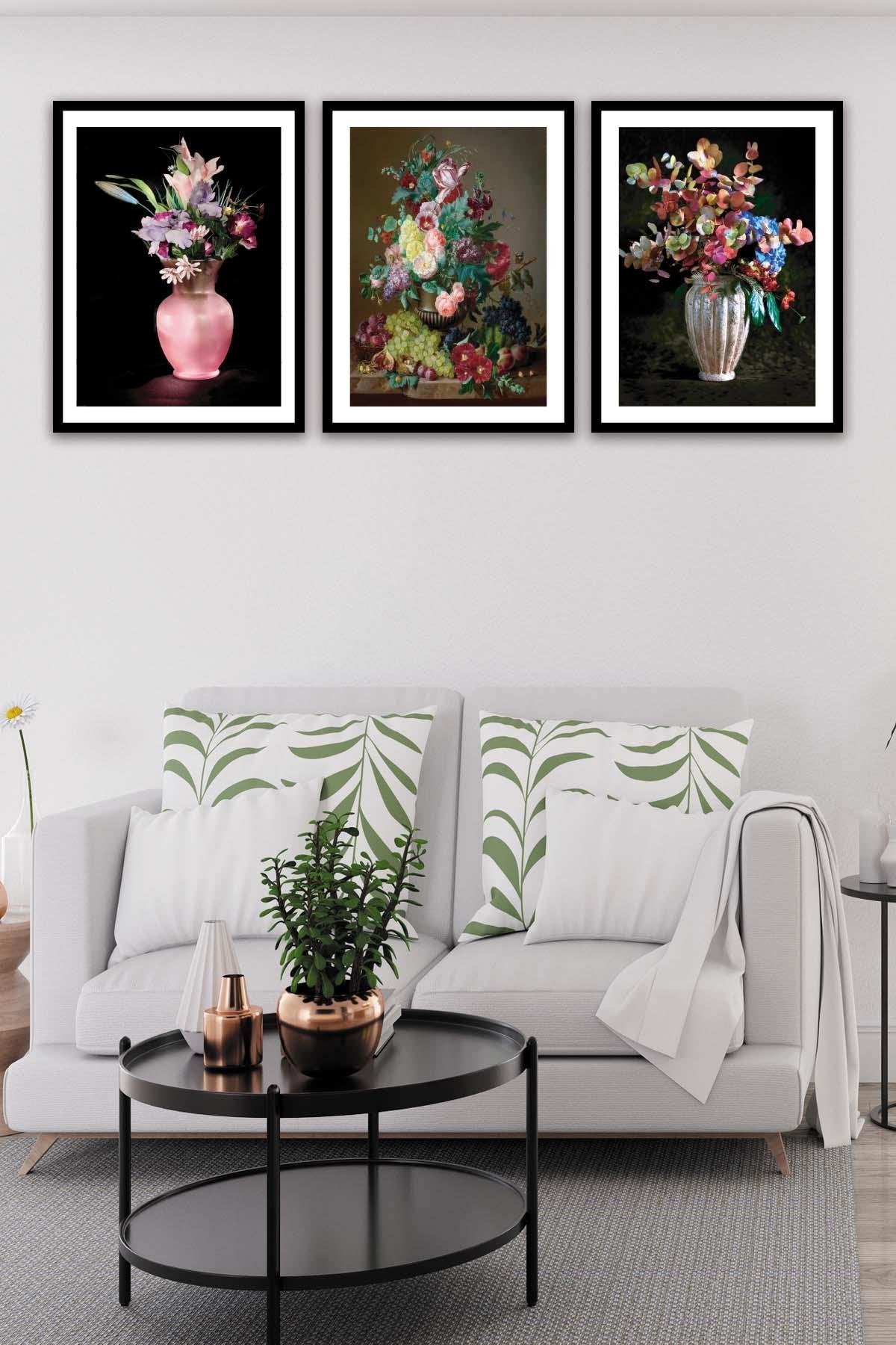 Gül Ve Üzüm Temalı Tablo Seti