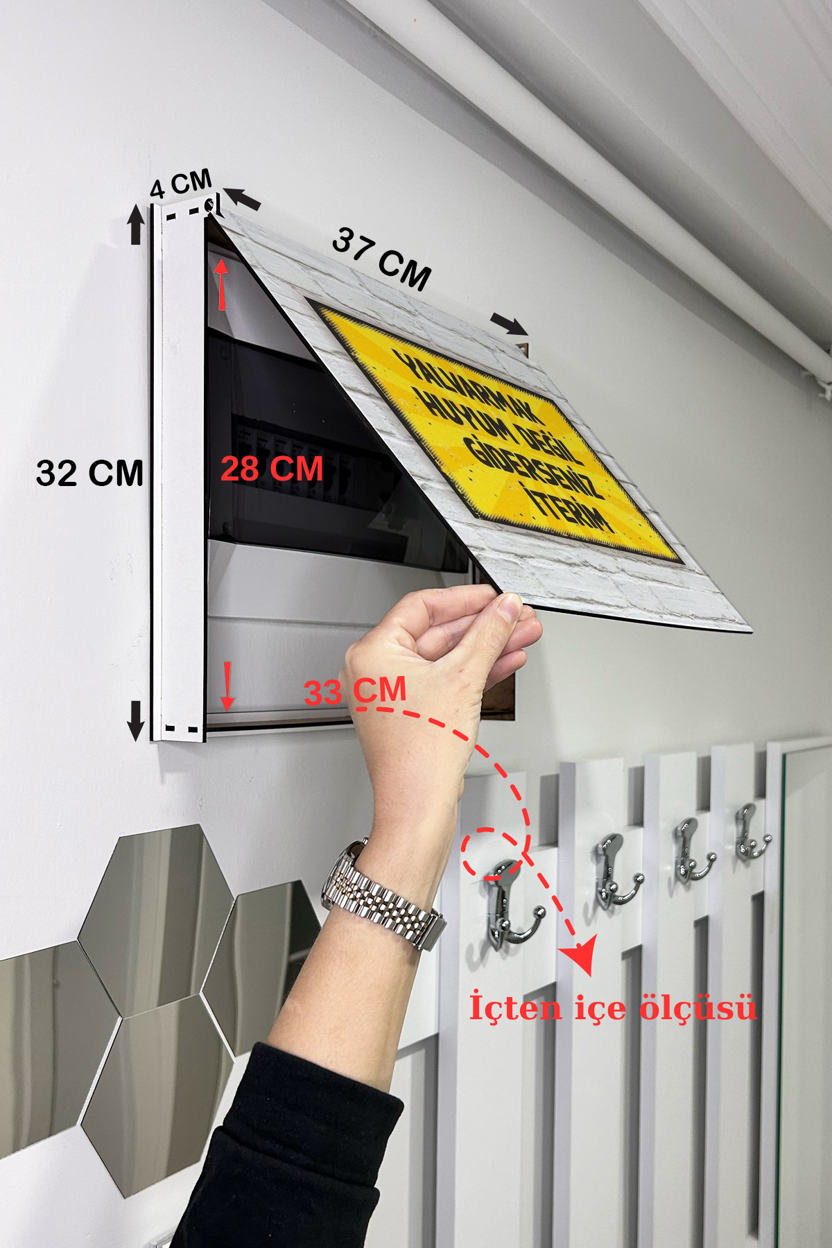 Yalvarmak Huyum Değil Temalı Ahşap Sigorta Saklama Kutusu