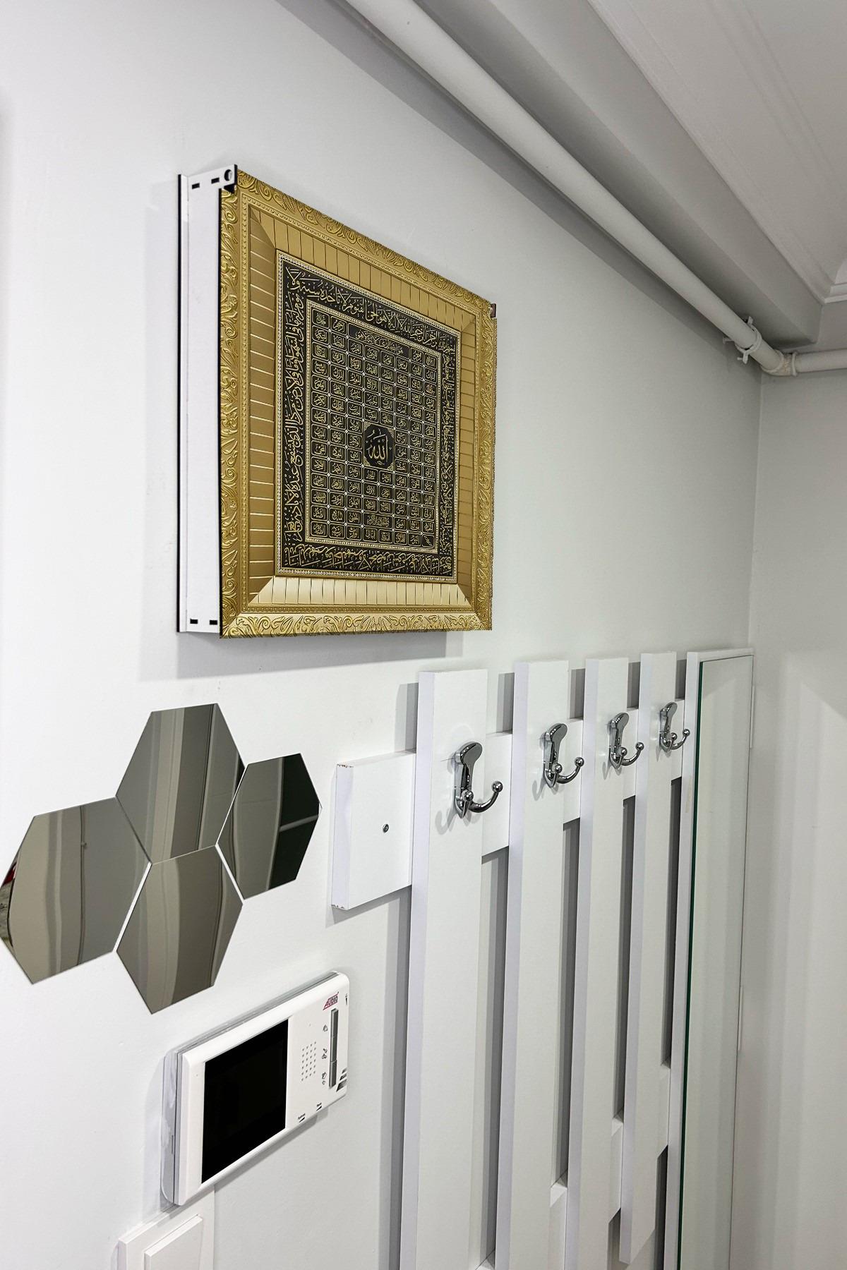 Dini Desenli Ahşap Sigorta Saklama Kutusu