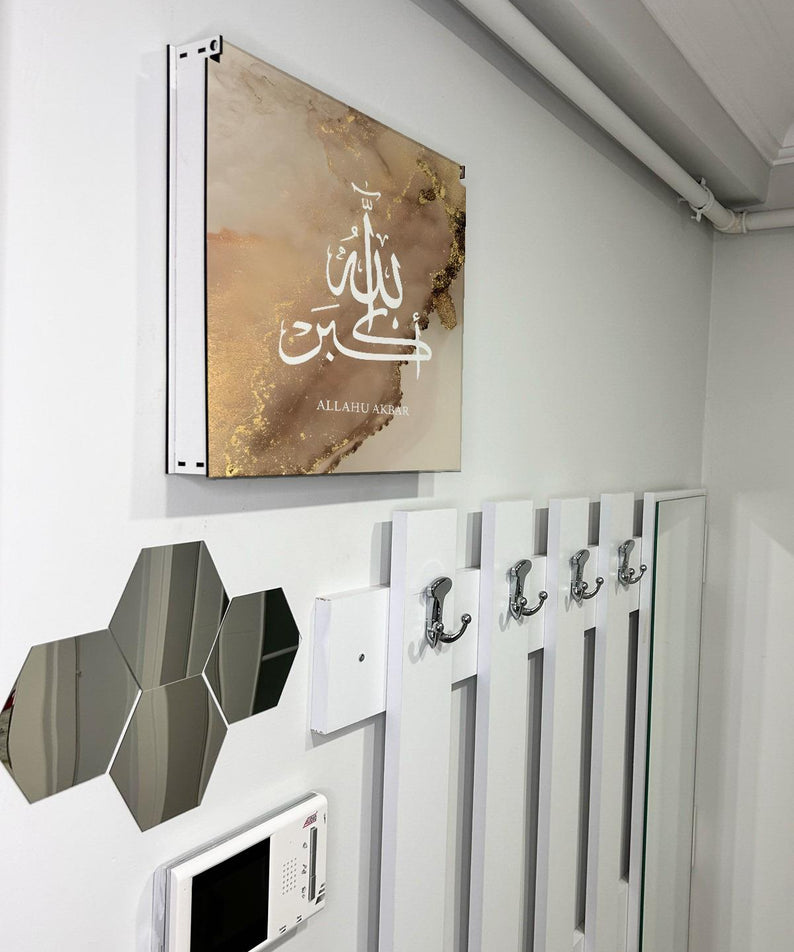 Dini Desenli Ahşap Sigorta Saklama Kutusu