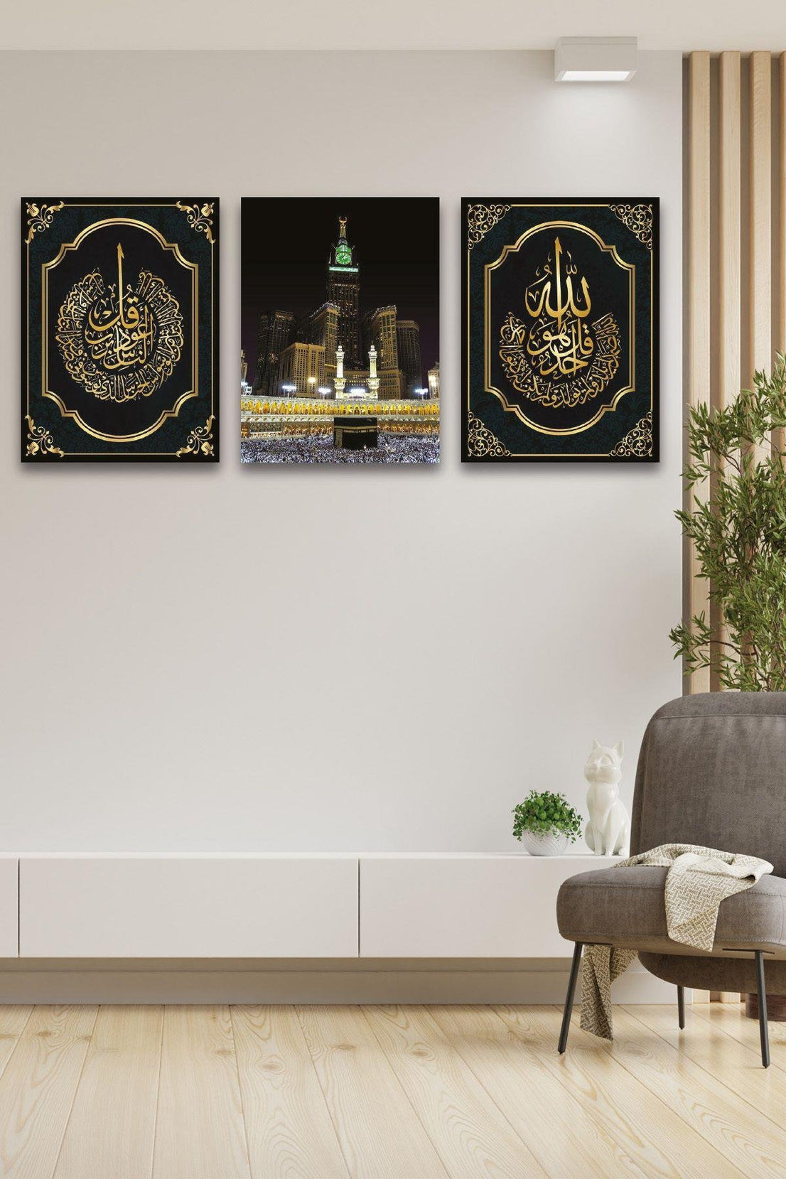 3 Parça Siyah Kabe Temalı Tablo Seti