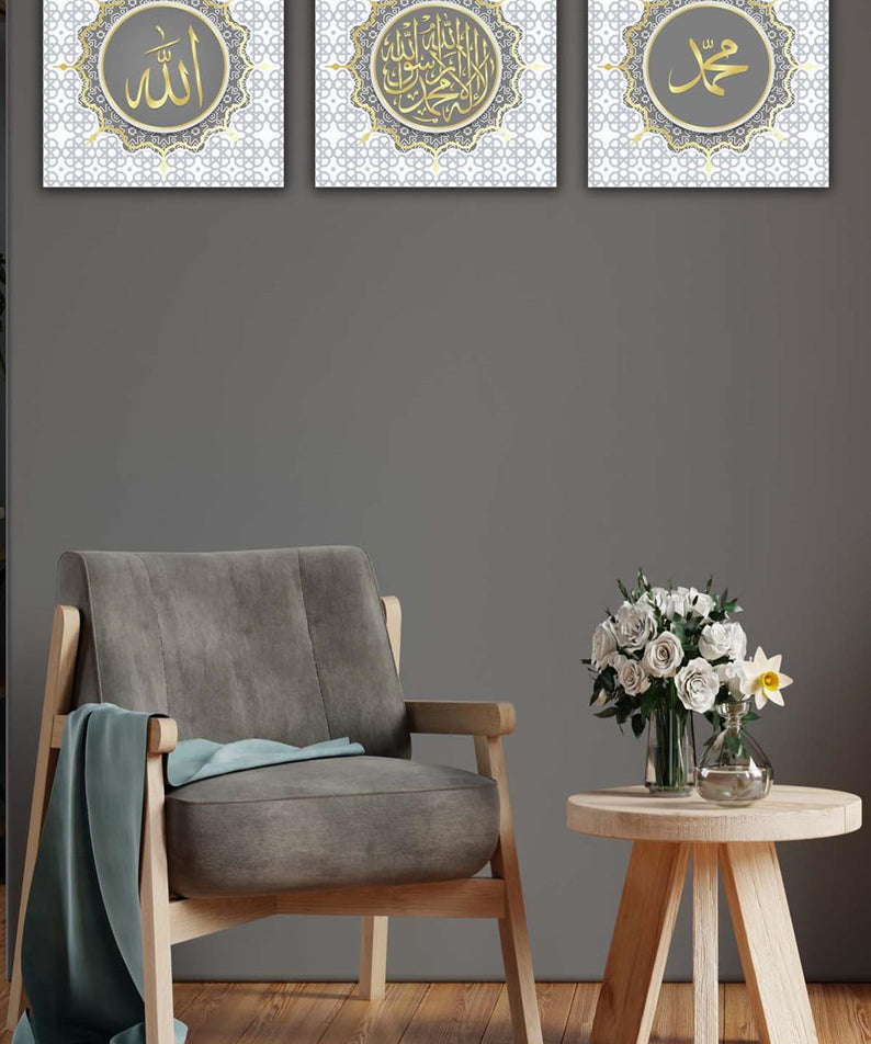 3 Parça Dini Ahşap Mdf Tablo Seti3 Parça Dini Ahşap Mdf Tablo Seti