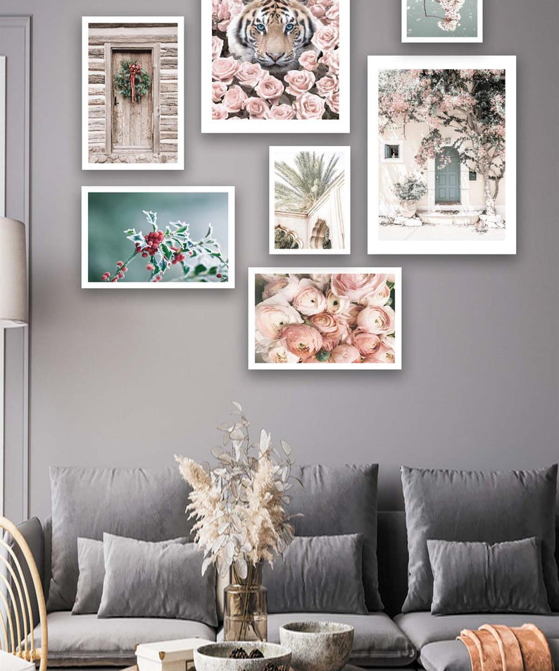 Kaplan Ve Gül Temalı Tablo Seti