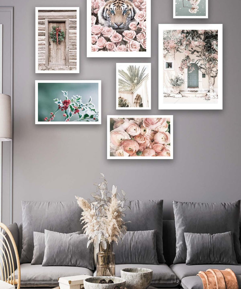 Kaplan Ve Gül Temalı Tablo Seti