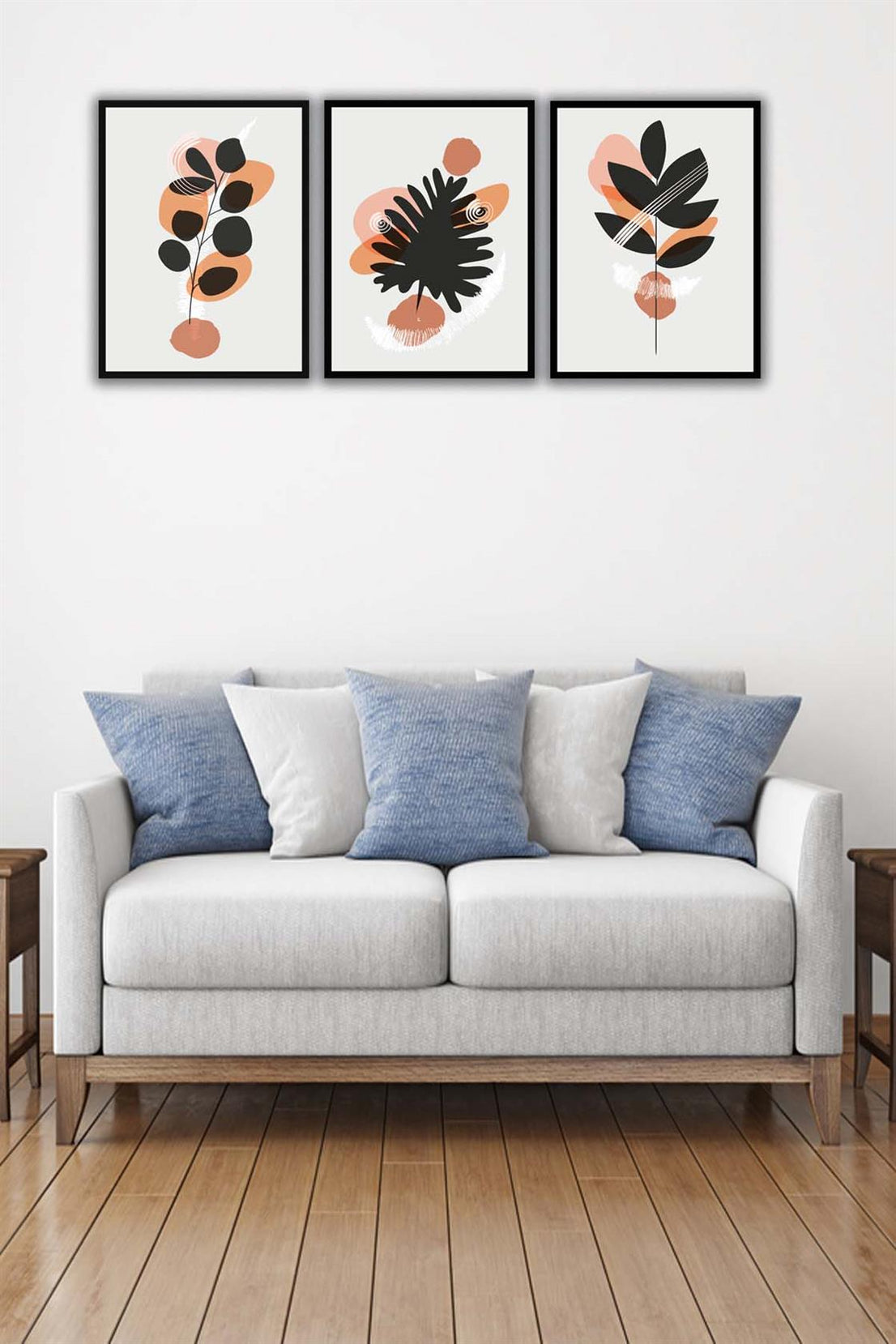 3 Parça Bohem Tarzı Sanatsal Tablo Seti