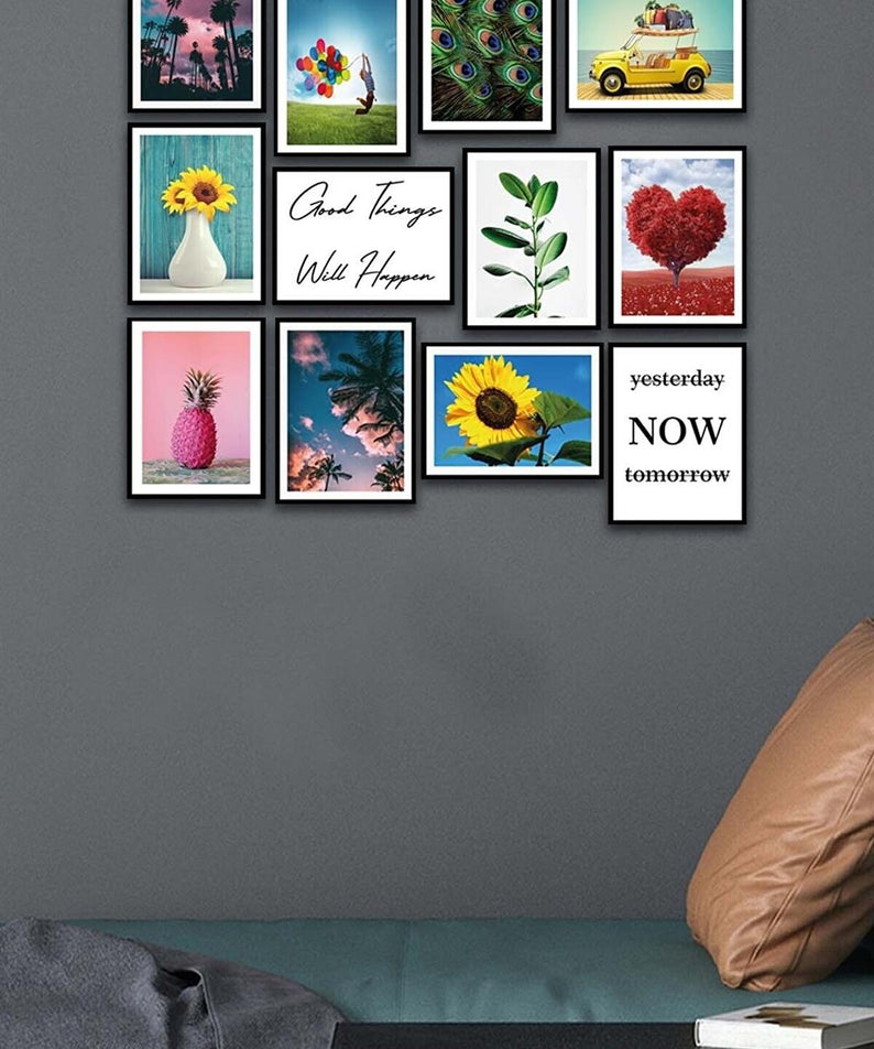 12 Parça Modern Tarzda Sanatsal Mdf Tablo Seti