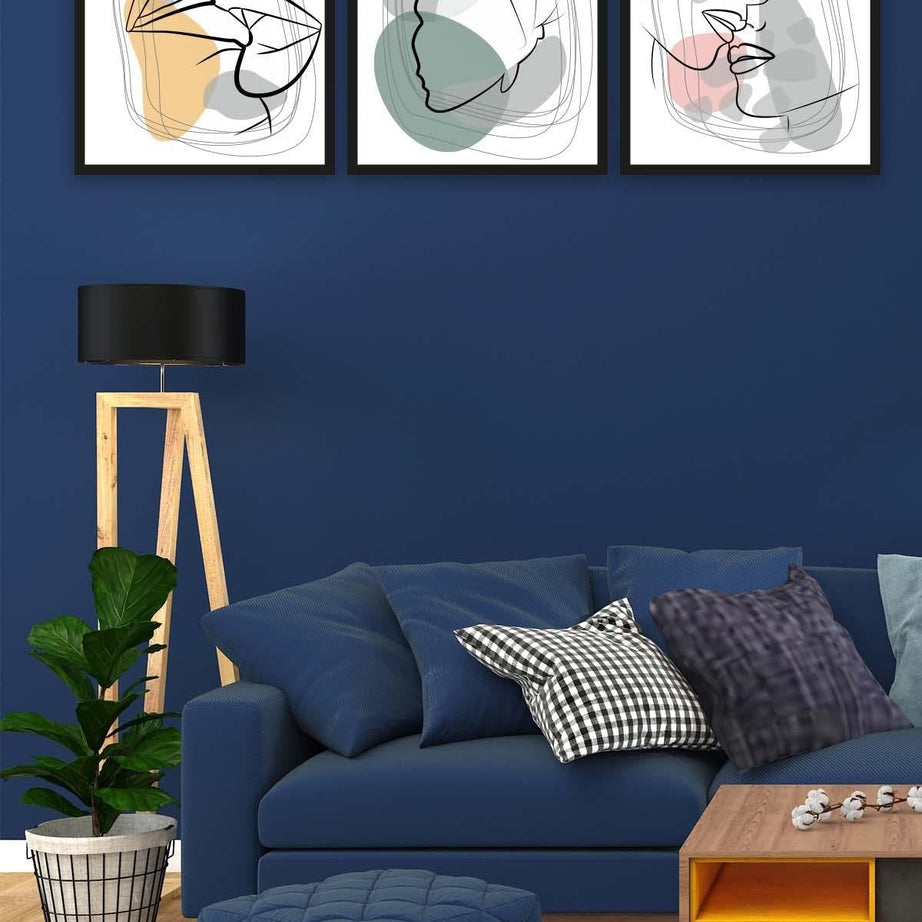 3 Parça Çizgisel Pantone Tablo Seti