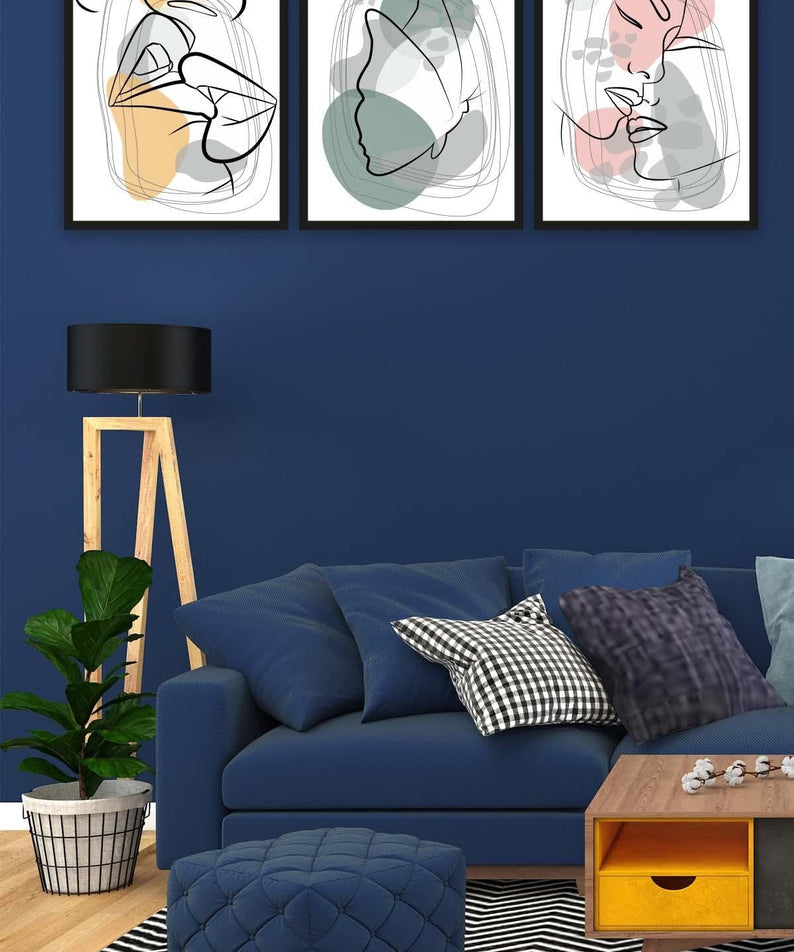 3 Parça Çizgisel Pantone Tablo Seti