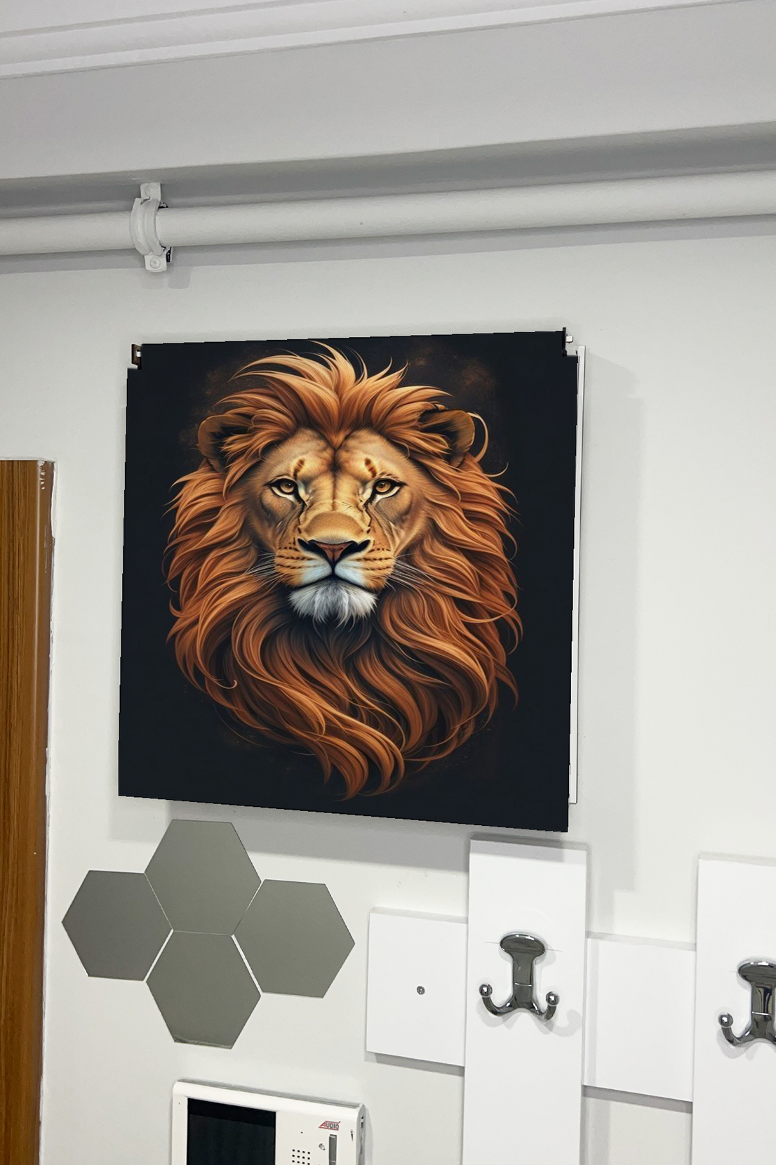 Aslan Temalı  Ahşap Sigorta Saklama Kutusu
