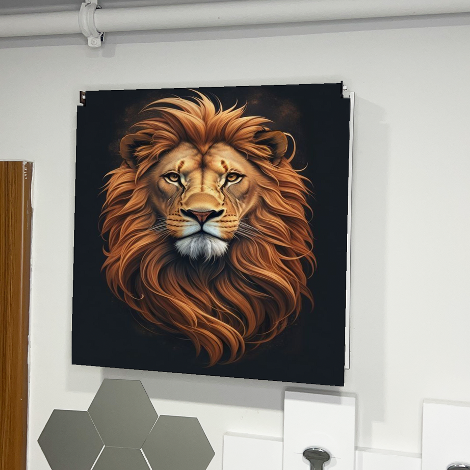 Aslan Temalı  Ahşap Sigorta Saklama Kutusu