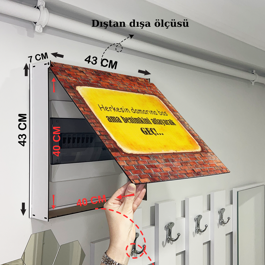 Herkesin Damarına Bas Temalı Ahşap Sigorta Saklama Kutusu