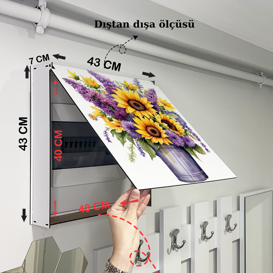 Güne Bakan Çiçek Temalı Ahşap Sigorta Saklama Kutusu