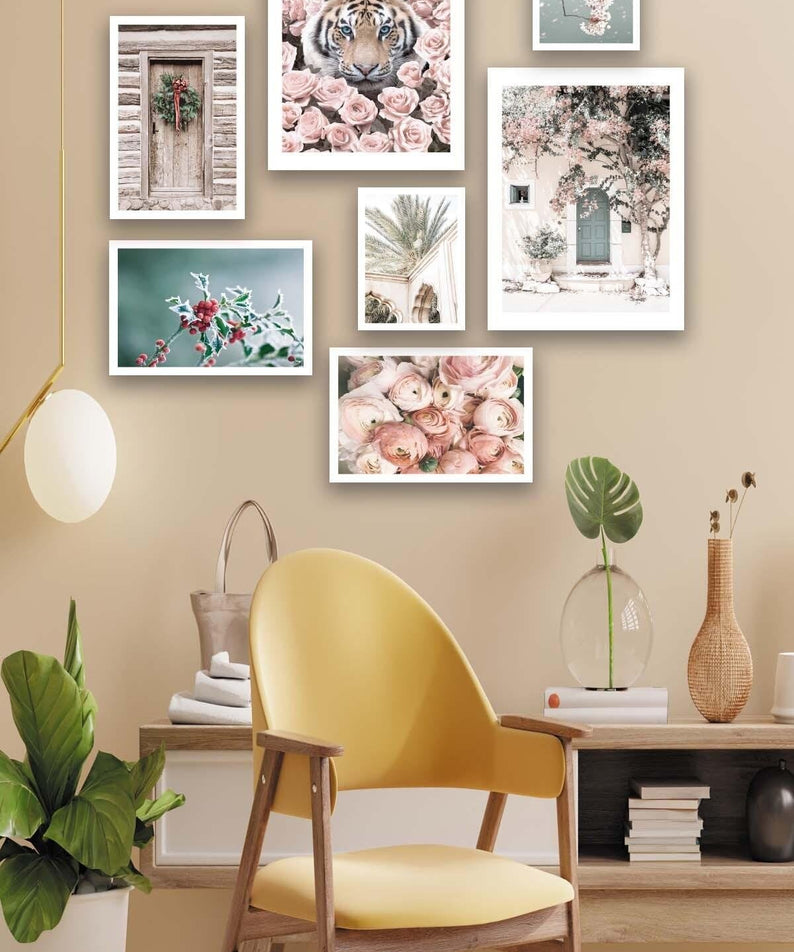 Kaplan Ve Gül Temalı Tablo Seti