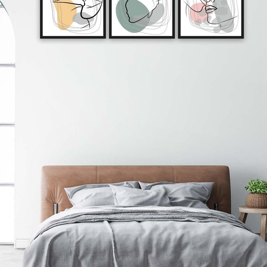 3 Parça Çizgisel Pantone Tablo Seti
