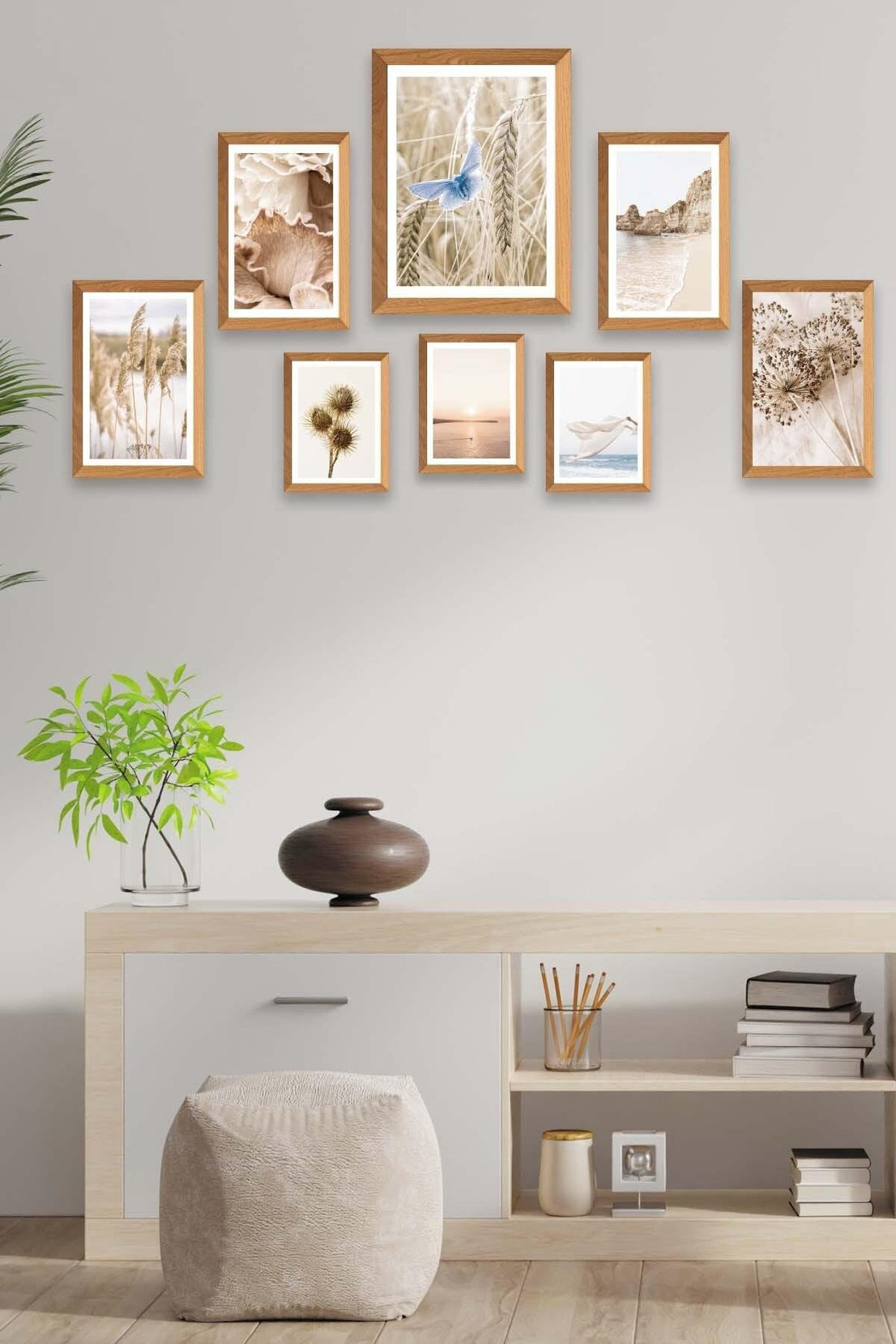 Doğa Ve Modern Sanatın Buluşması Tablo Seti