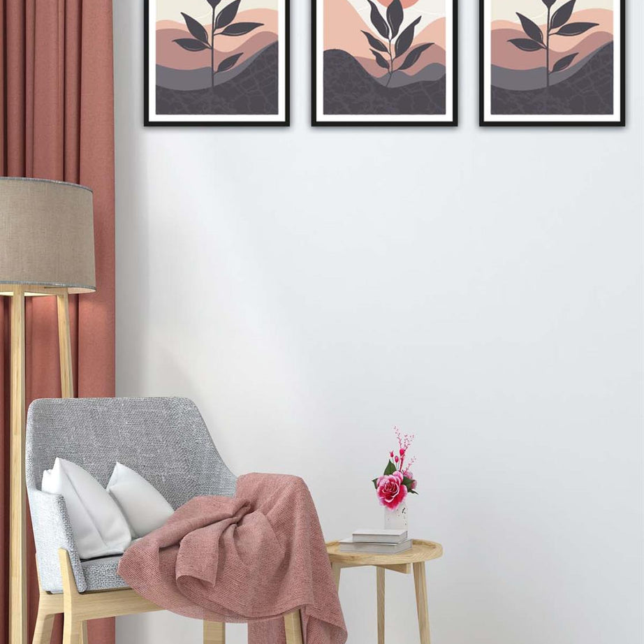 3 Parça Bohem Tarzında Mdf Tablo Seti