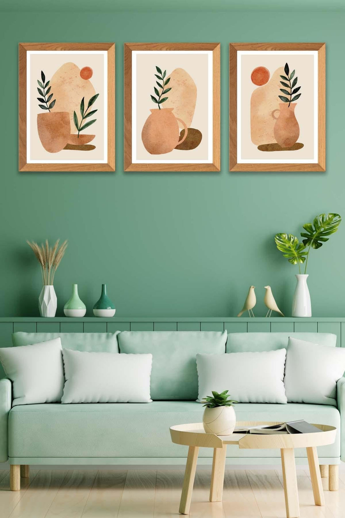 Bohem Ve Suluboya Tarzında Tablo Seti