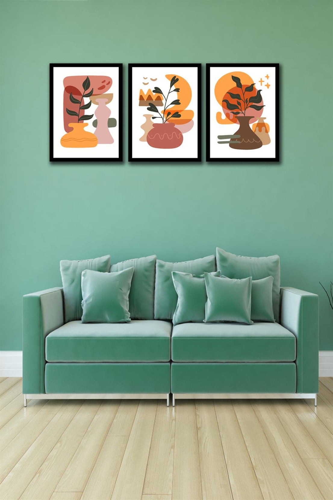 3 Parça Bohem Tarzda Tablo Seti