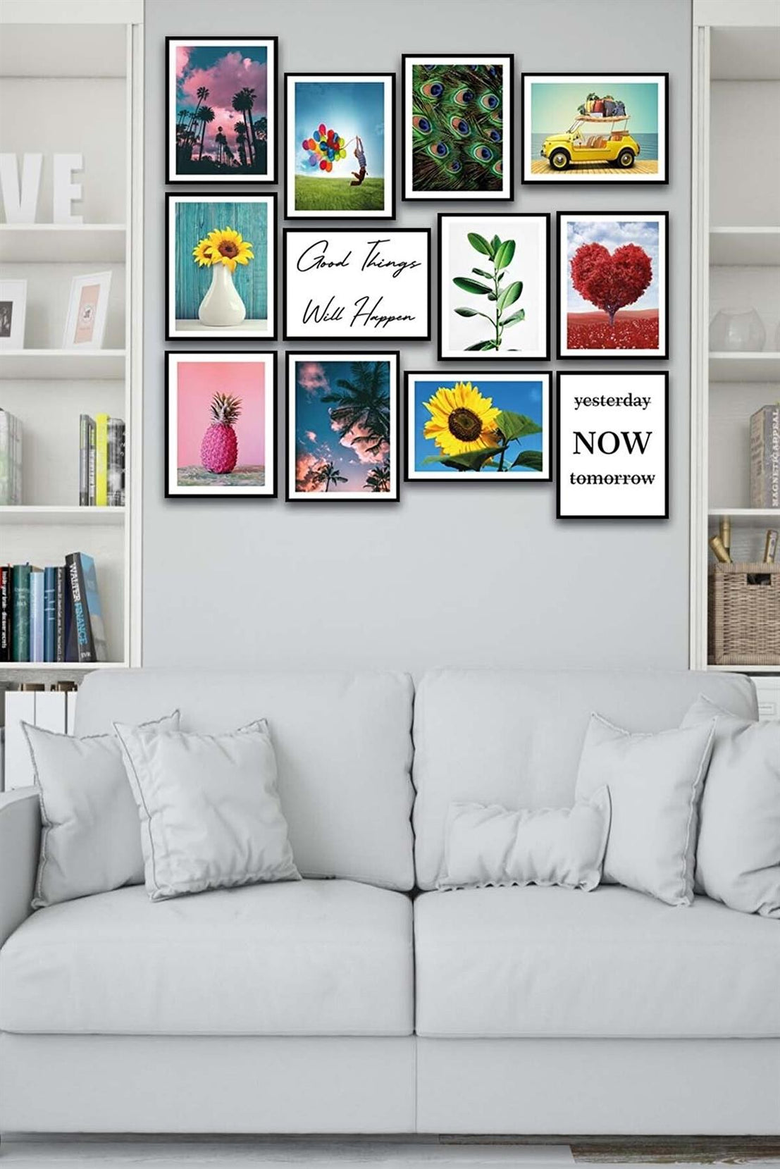 12 Parça Modern Tarzda Sanatsal Mdf Tablo Seti