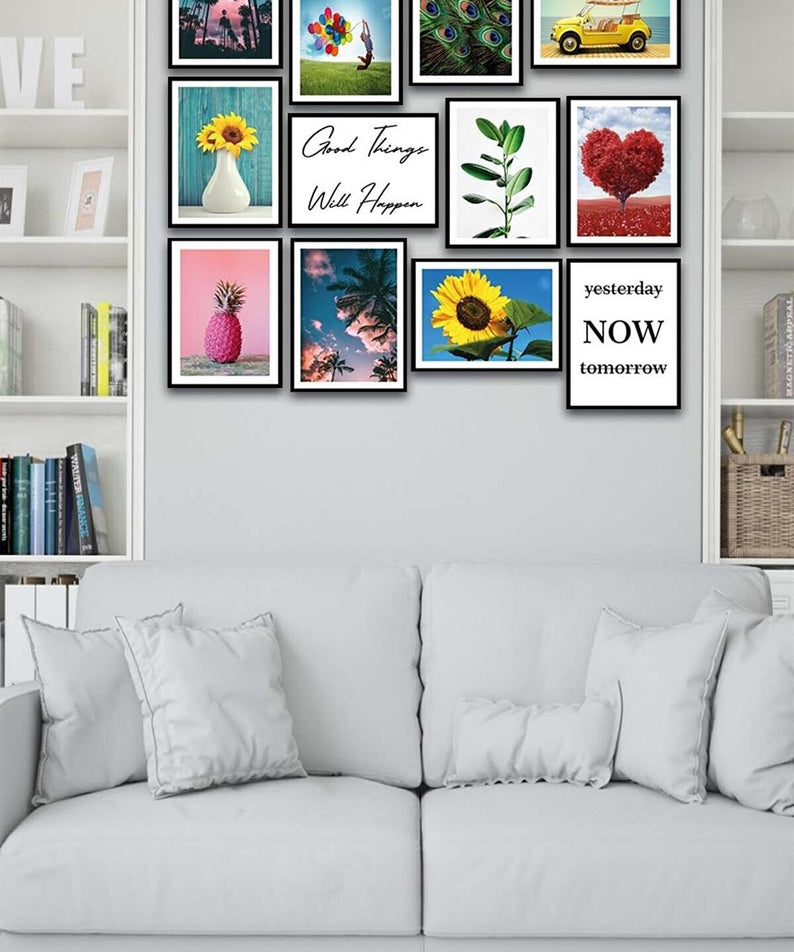 12 Parça Modern Tarzda Sanatsal Mdf Tablo Seti