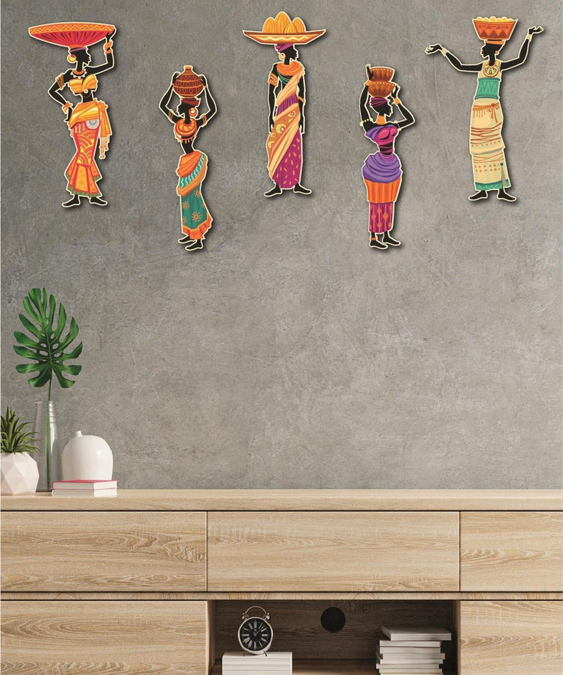 5 Parça Afrikalı Etnik Kadınlar