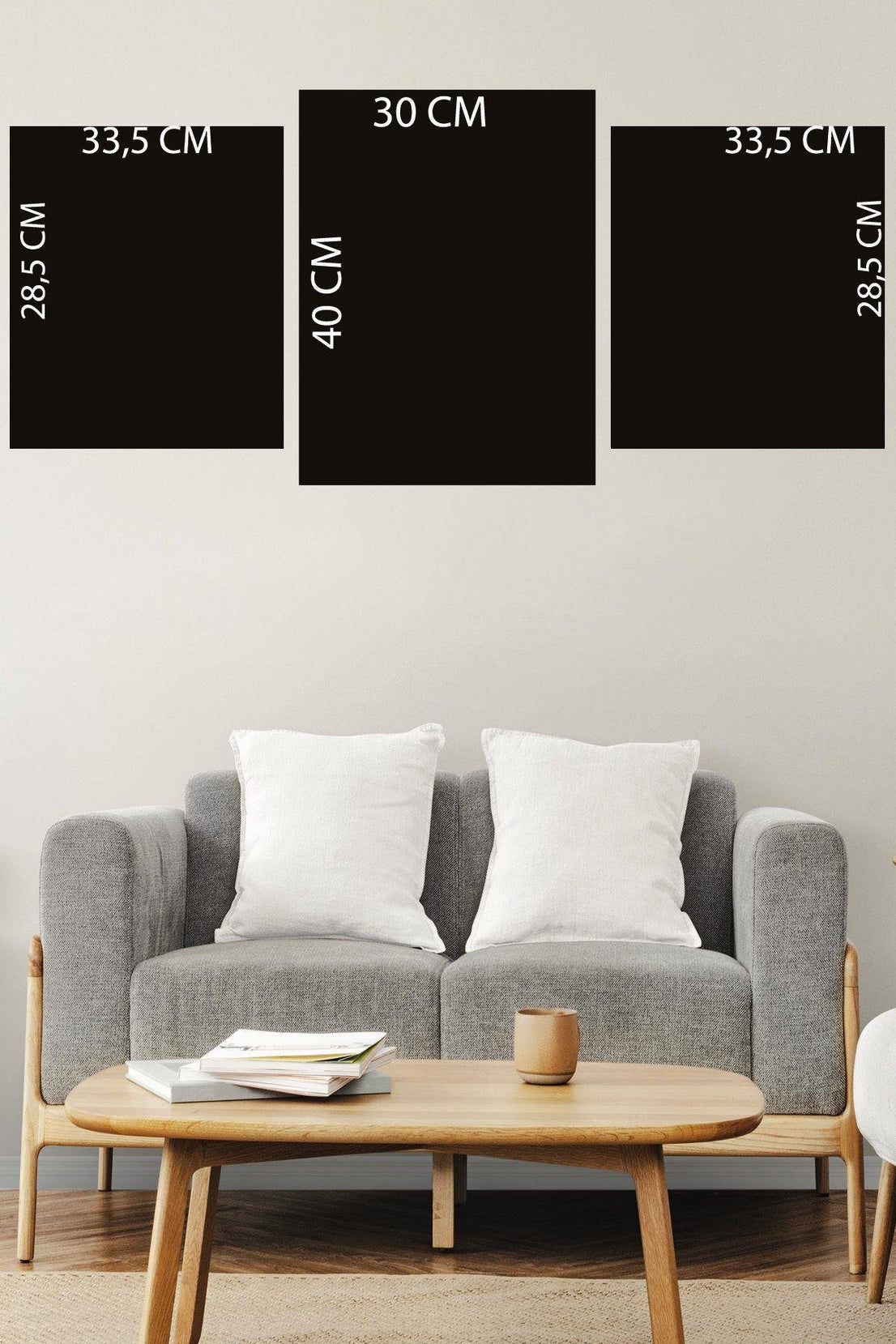 3 Parça Allah Muhammed Temalı Gold Tablo Seti