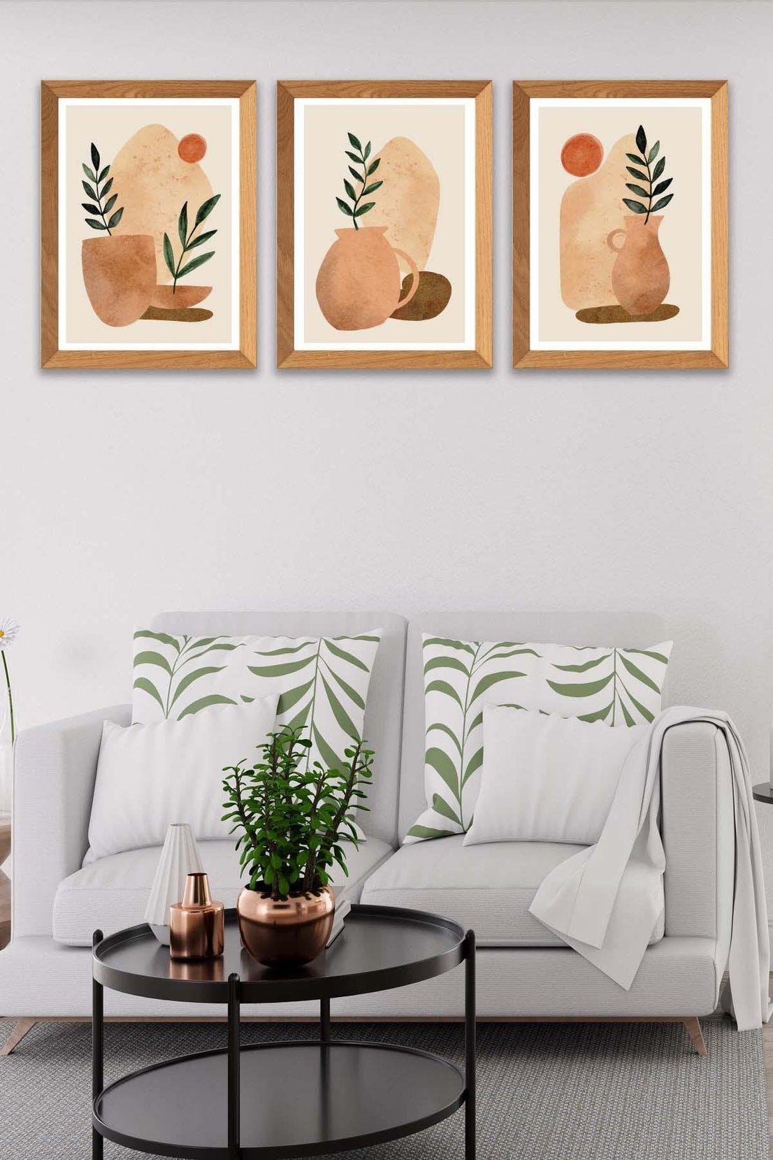 Bohem Ve Suluboya Tarzında Tablo Seti