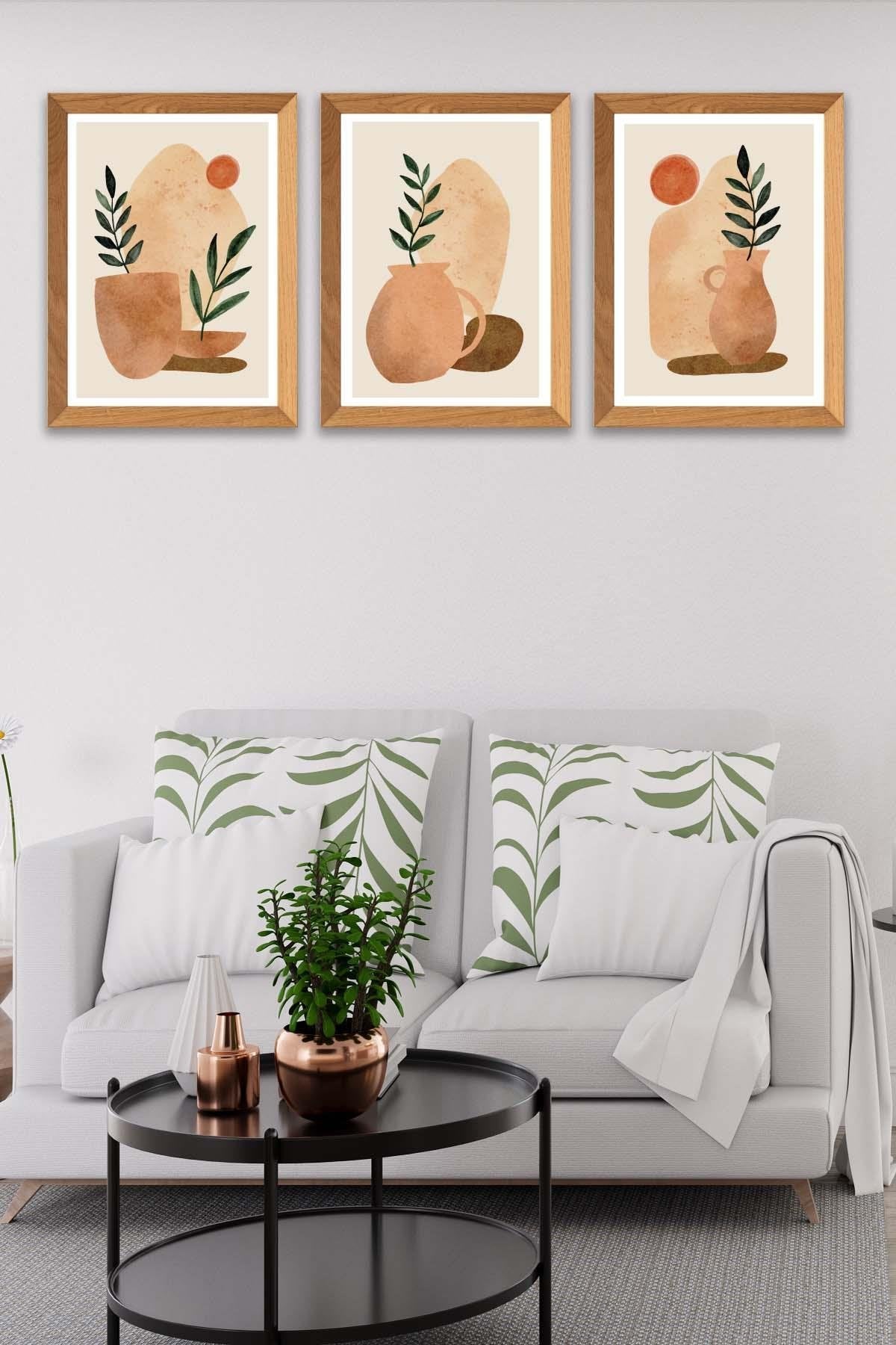 Bohem Ve Suluboya Tarzında Tablo Seti