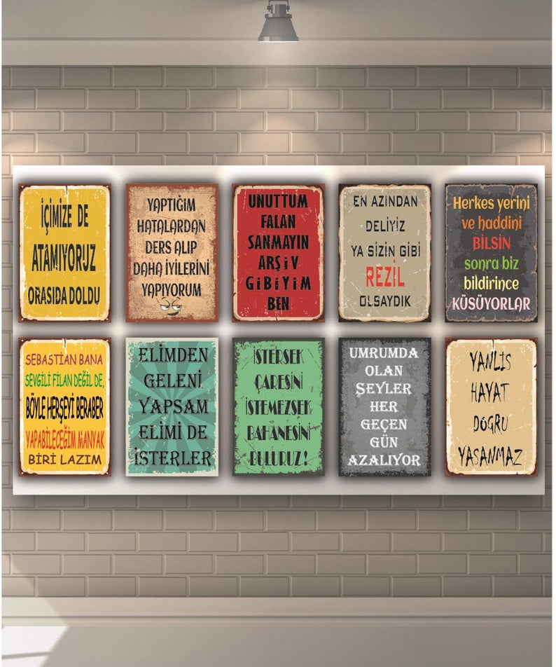 Hayır Sirkeyle Olur Ahşap Poster