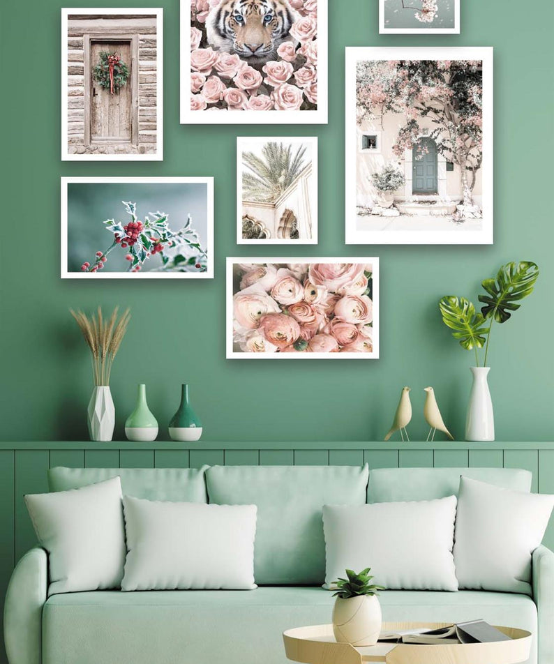 Kaplan Ve Gül Temalı Tablo Seti