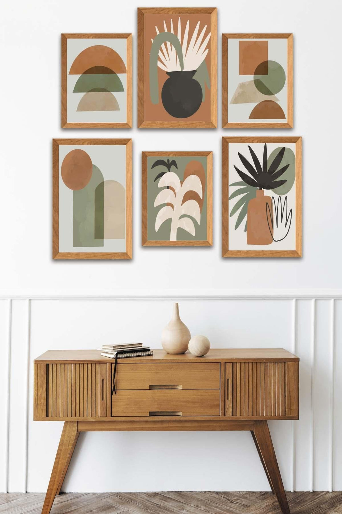 6 Parça Bohem Tarzında Tablo Seti