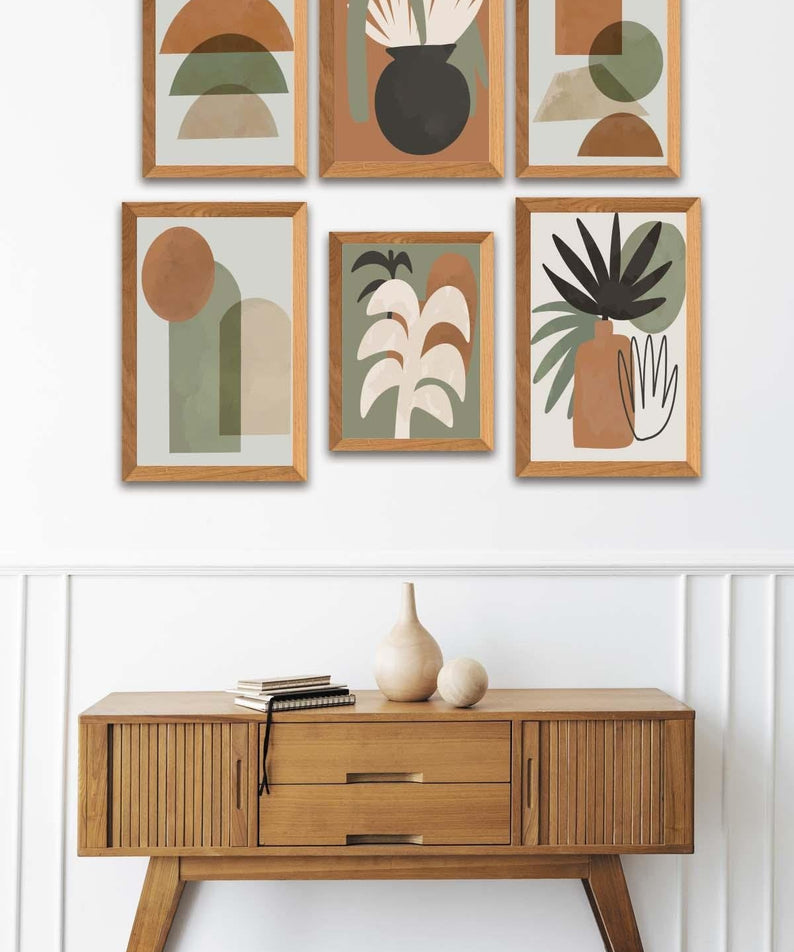 6 Parça Bohem Tarzında Tablo Seti