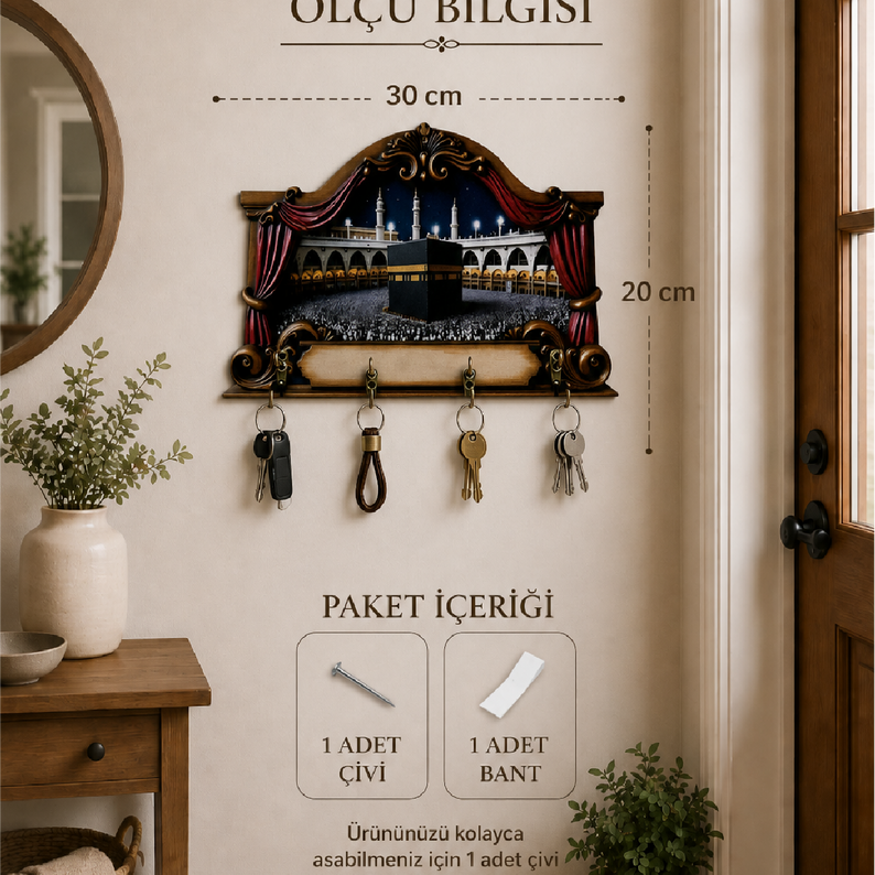 Kabe Temalı Dekoratif Duvar Askılı Anahtarlık
