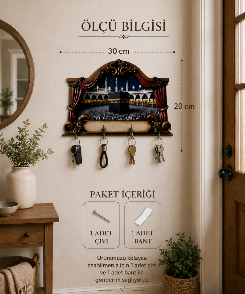 Kabe Temalı Dekoratif Duvar Askılı Anahtarlık
