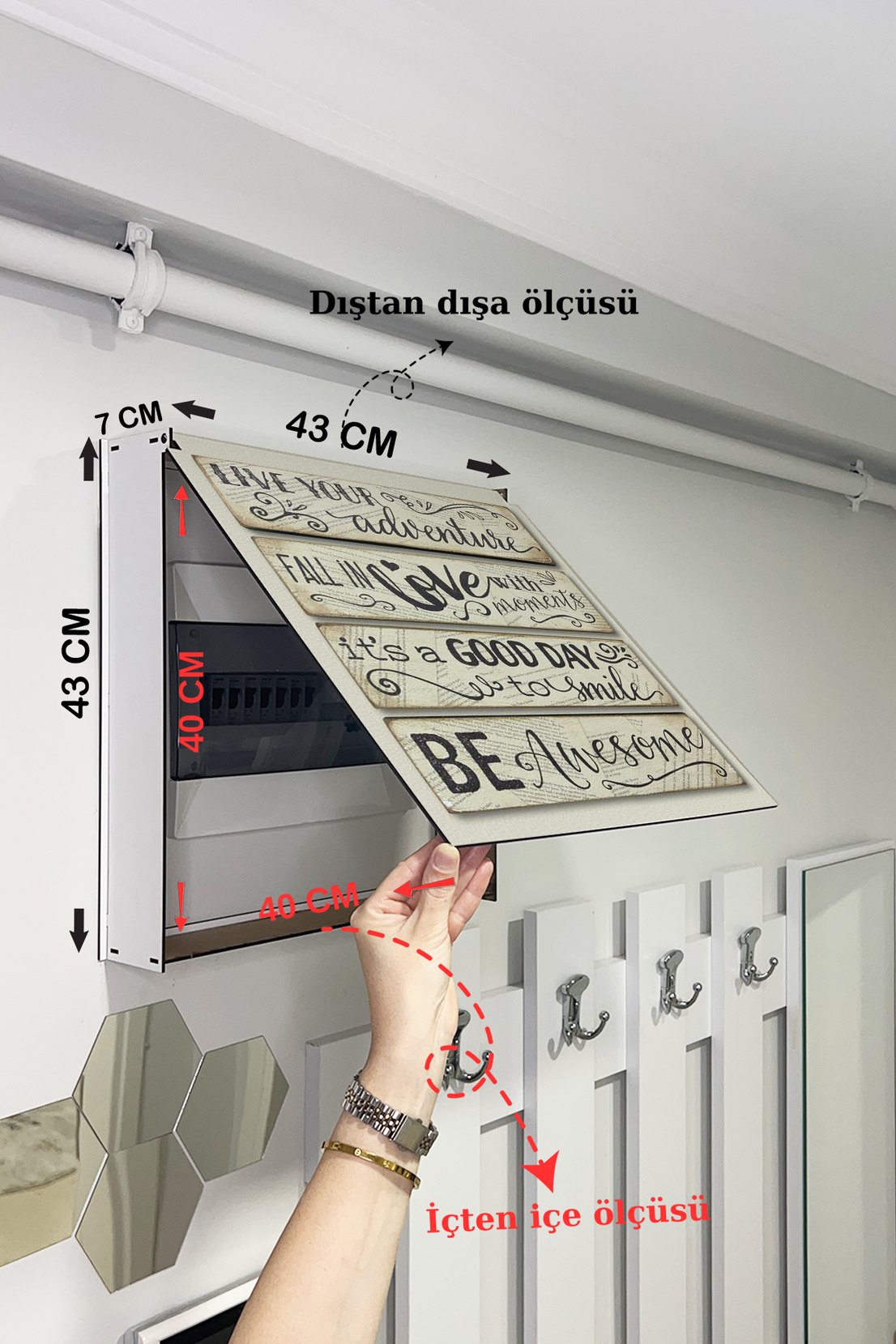 Lıve Your Temalı Ahşap Sigorta Saklama Kutusu