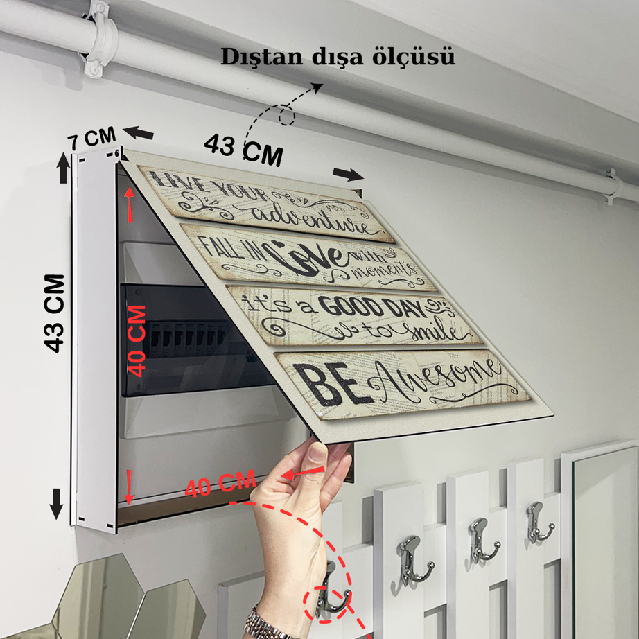Lıve Your Temalı Ahşap Sigorta Saklama Kutusu